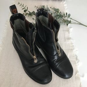 Ariat Black Leather Stable Paddock Zip Boots Size 2